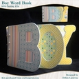 Boy Word Book Shaped Scrapbook