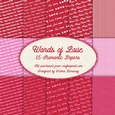 Words of Love Valentine Backgrounds backing papers