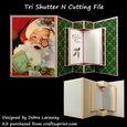 Portrait Tri Shutter Card N Cutting File Card Blank Template