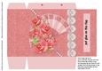 Pink Roses and Fan Valentine Birthday Gift Bag for Mom Wife Friend Women