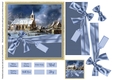 Snow scene 1 religious traditional Christmas scene winter church easy cut quick decoupage card