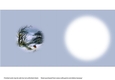 Snow Scene 4 traditional Christmas card Quick card Christmas scene landscape insert