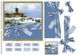 Snow Scene 6 traditional Christmas card Quick card Christmas scene windmill Netherlands landscape
