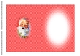 Clean & Simple Christmas Card Quick Card Decoupage Santa Claus 1 insert C blank