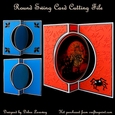 Swing Card Round Flip Card Cutting File Template Card Blank