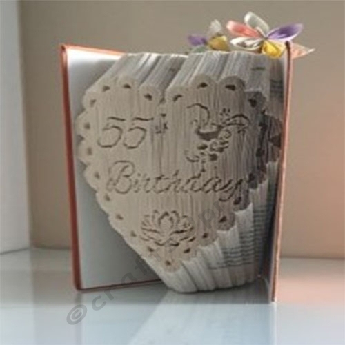 55th Birthday Heart Combination fold