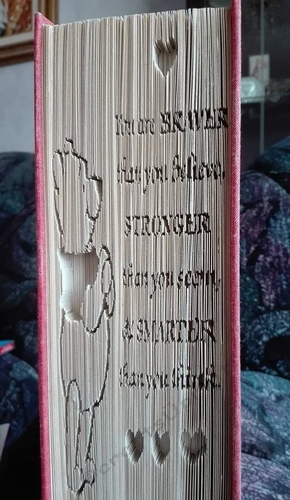 Pooh Bear Quote Cut and fold