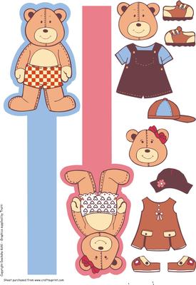 His and Hers Dress Me Up Teddy Bears