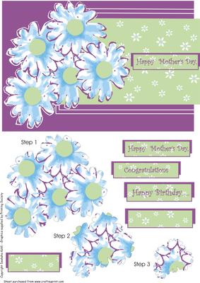 Daisy Pyramid Topper. Card