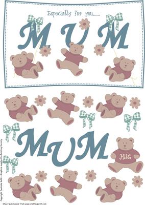 Bears on Mum, Decoupage