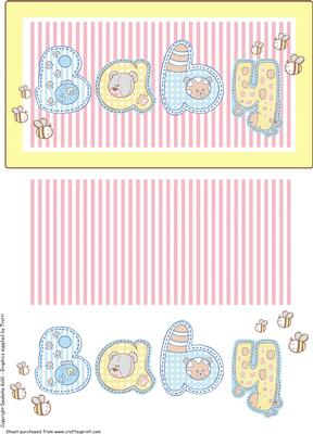Baby Girl Decoupage Card
