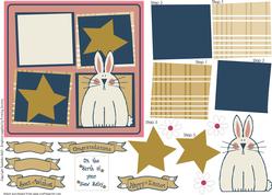 Step by Step Quick Bunny Card, for Easter and Baby Greetings