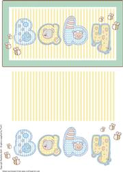 Baby Boy Decoupage Card.