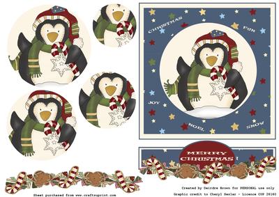 Cute Penguin Card Topper