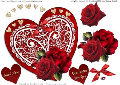 Valentine Heart with Roses