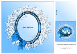 Blue Flower with Pearls Insert