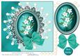 Turquoise Flower with Pearls