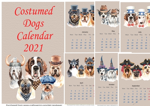Costumed Dogs Calendar 2021
