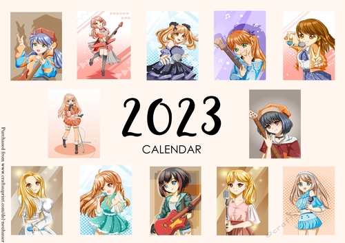 Anime Idols 2023 Calendar
