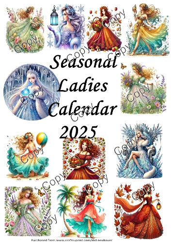 Seasonal Ladies Calendar 2025 (North)