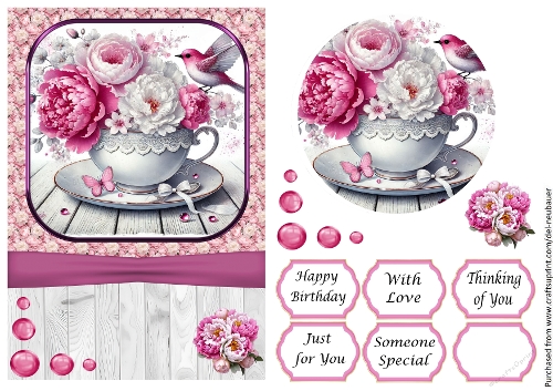 Pink Peony Teacups 1