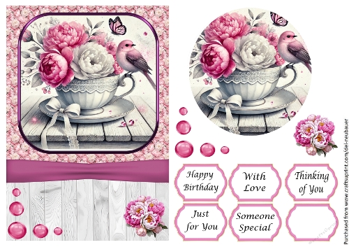 Pink Peony Teacups 2