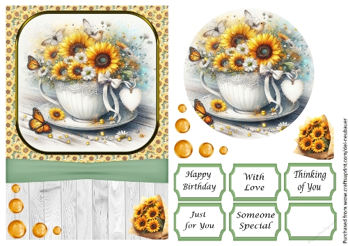 Sunflower Teacups 2