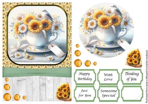 Sunflower Teacups 5