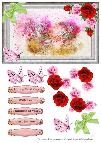 Abstract Floral Bike 1