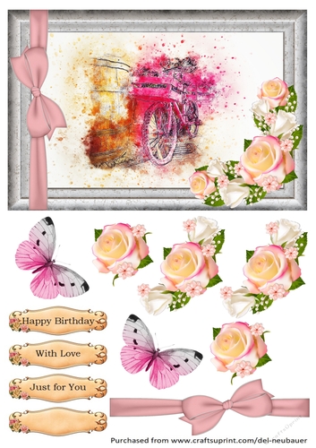 Abstract Floral Bike 4