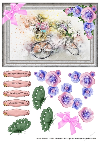 Abstract Floral Bike 5
