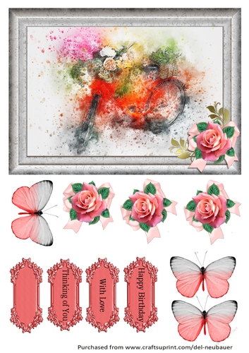Abstract Floral Bike 6
