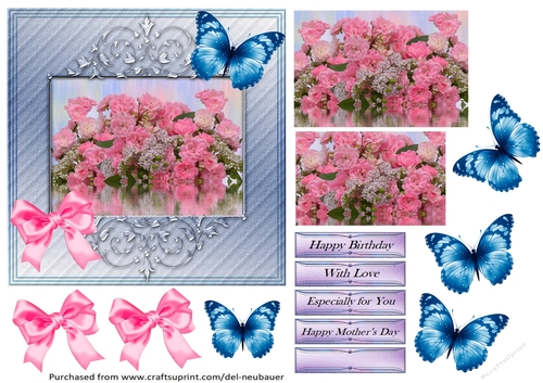 Floral Reflections - Baby Pink
