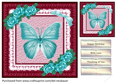 Jewelled Butterfly - Teal
