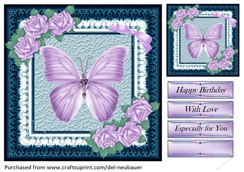 Jewelled Butterfly - Lilac