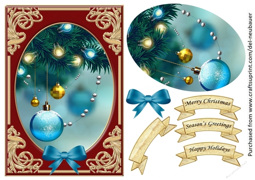 Blue & Gold Baubles