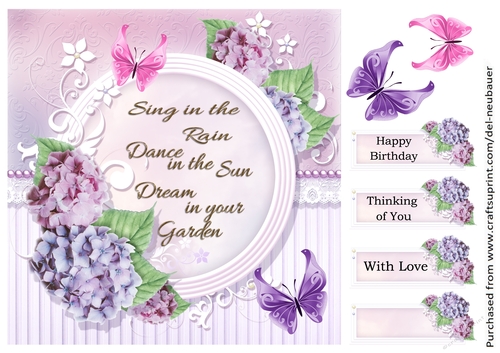Dream in Your Garden quick card