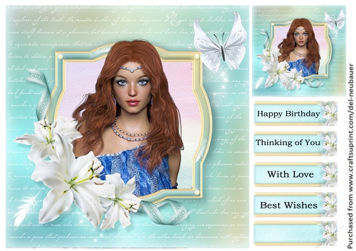 Blue Eyed Beauty quick card