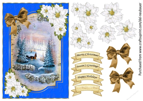 Christmas Snowy Retreat - white