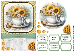Sunflower Teacups 2