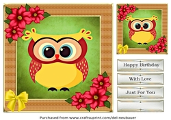 Funky Owls Quick card #2