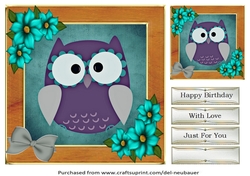 Funky Owls Quick card #7