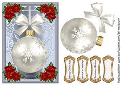 Christmas Bauble - White
