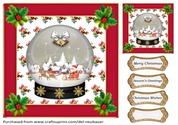 Santa Sleigh Snow Globe