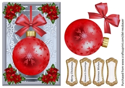 Christmas Bauble - Light Red