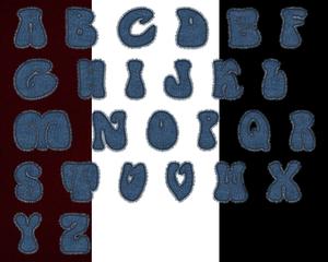 Frayed Edge Denim Alphabet