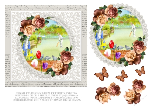 Lovely Village Green Scene - Card One