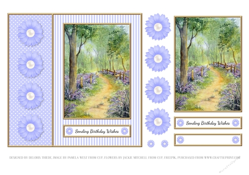 A Walk In Bluebell Woods Birthday Topper