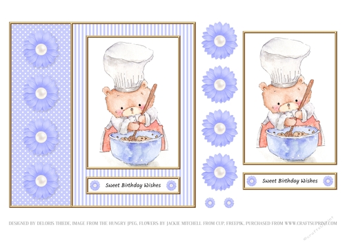 Cute Bear Baking - Sweet Birthday Wishes
