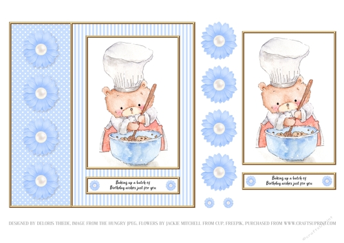 Cute Bear Baking - Baking Up A Batch Of Birthday Wishes
